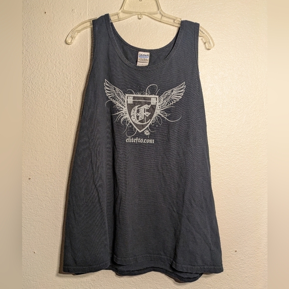 Gildan Women's Black Graphic Tank Top Size Xl Ultra Cotton - Picture 1 of 5